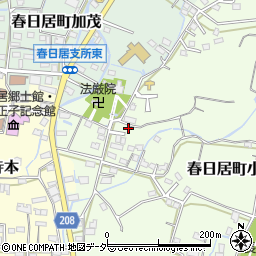 山梨県笛吹市春日居町小松24周辺の地図