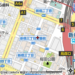 魚京助 新橋駅前店周辺の地図