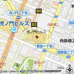 虎ノ門ヒルズ駐車場周辺の地図