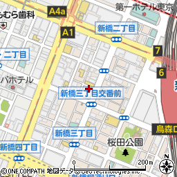バグース BAGUS 新橋店周辺の地図