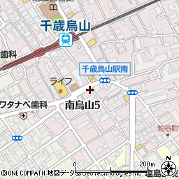 武膳千歳烏山店周辺の地図