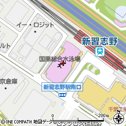 千葉県国際総合水泳場周辺の地図