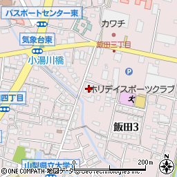 山梨県甲府市飯田3丁目3-28周辺の地図