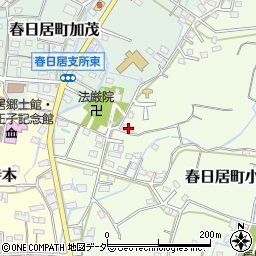 山梨県笛吹市春日居町小松33周辺の地図