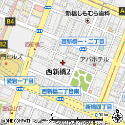 東京都港区西新橋2丁目周辺の地図
