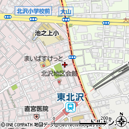 世田谷北沢三郵便局周辺の地図