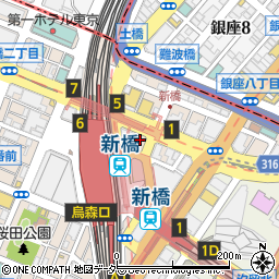 ヒロ銀座ヘアーサロン　新橋・銀座口店周辺の地図