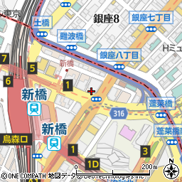ドトールコーヒーショップ 新橋銀座口店周辺の地図