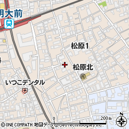 東京都世田谷区松原1丁目周辺の地図