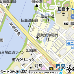 東京都中央区佃1丁目4-8周辺の地図