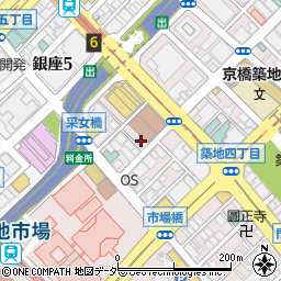 ふく竹築地店周辺の地図