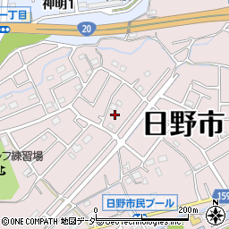 東京都日野市川辺堀之内周辺の地図