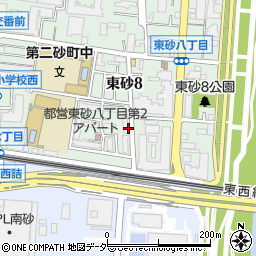 東京都江東区東砂8丁目周辺の地図
