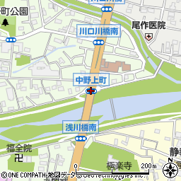 中野上町周辺の地図