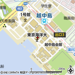 東京海洋大学　越中島キャンパス周辺の地図