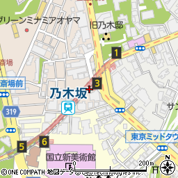 乃木坂リリエンハイム管理人室周辺の地図