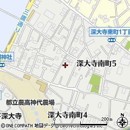 東京都調布市深大寺南町5丁目13周辺の地図