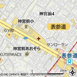GOLDEN BROWN 表参道周辺の地図