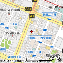中央労働金庫新橋支店周辺の地図