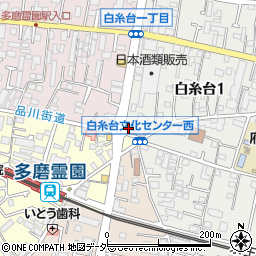 日本亭　白糸台・九中通り店周辺の地図