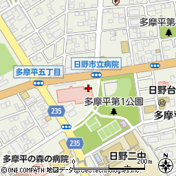 日野市立病院周辺の地図