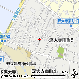 東京都調布市深大寺南町5丁目14-19周辺の地図