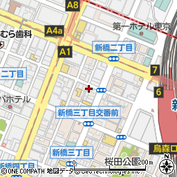 新橋 天鮨周辺の地図