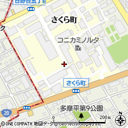 東京都日野市さくら町周辺の地図
