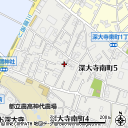 東京都調布市深大寺南町5丁目14-17周辺の地図