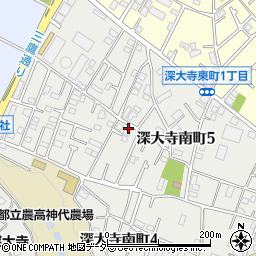 東京都調布市深大寺南町5丁目13-10周辺の地図