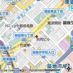 東京都中央区銀座7丁目14-15周辺の地図