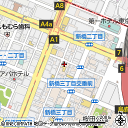 個室＆パーティー カラオケ747 新橋店周辺の地図