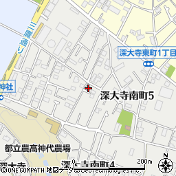 東京都調布市深大寺南町5丁目13-9周辺の地図