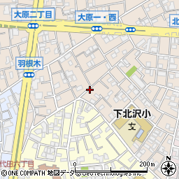 東京都世田谷区大原1丁目周辺の地図