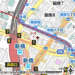 和酒bar シンメ 新橋周辺の地図