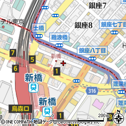 和酒bar シンメ 新橋周辺の地図
