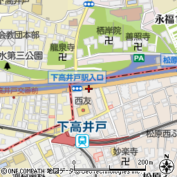 下高井戸駅入口周辺の地図