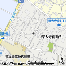 東京都調布市深大寺南町5丁目14周辺の地図