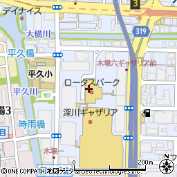 紅虎餃子房 深川ギャザリア店周辺の地図