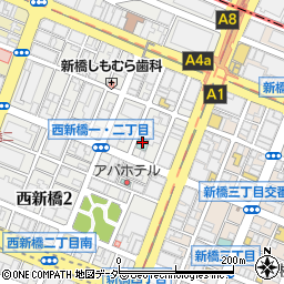ザ・ビー東京新橋周辺の地図