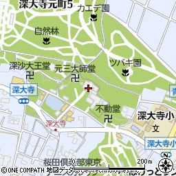 調布・深大寺　本堂周辺の地図