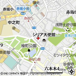 パークアクシス六本木檜町公園周辺の地図