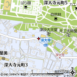東京都調布市深大寺元町周辺の地図