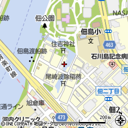 東京都中央区佃1丁目6周辺の地図