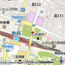 甲府駅バスターミナル周辺の地図