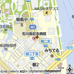 東京都中央区佃周辺の地図