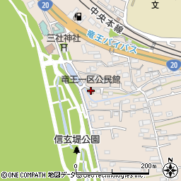 竜王一区公民館周辺の地図