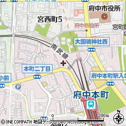 リパーク府中市本町２丁目駐車場周辺の地図