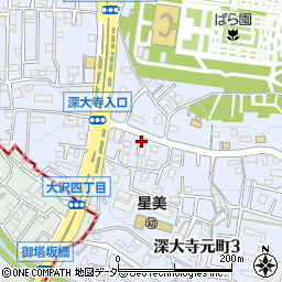 パークジャパン深大寺元町第１駐車場周辺の地図