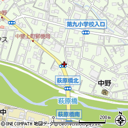 八王子中野上町郵便局周辺の地図